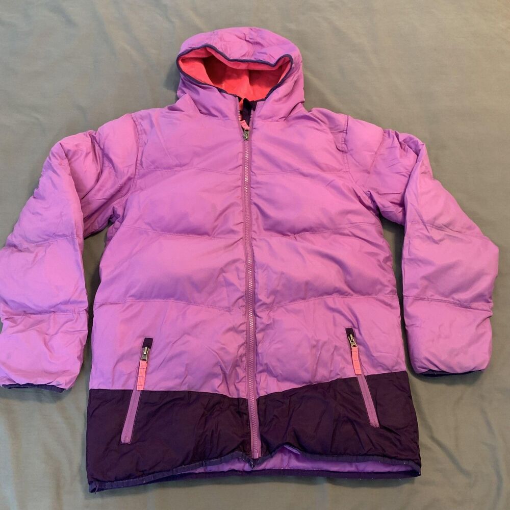 C9 By Champion‎ Jacket Girls XL 14-16 Purple Hooded Puffer Fleece Winter Coat